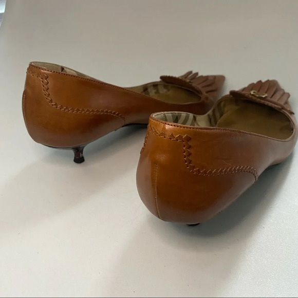 Vintage Burberry Brown Leather Low Heel Loafers - Picture 9 of 13